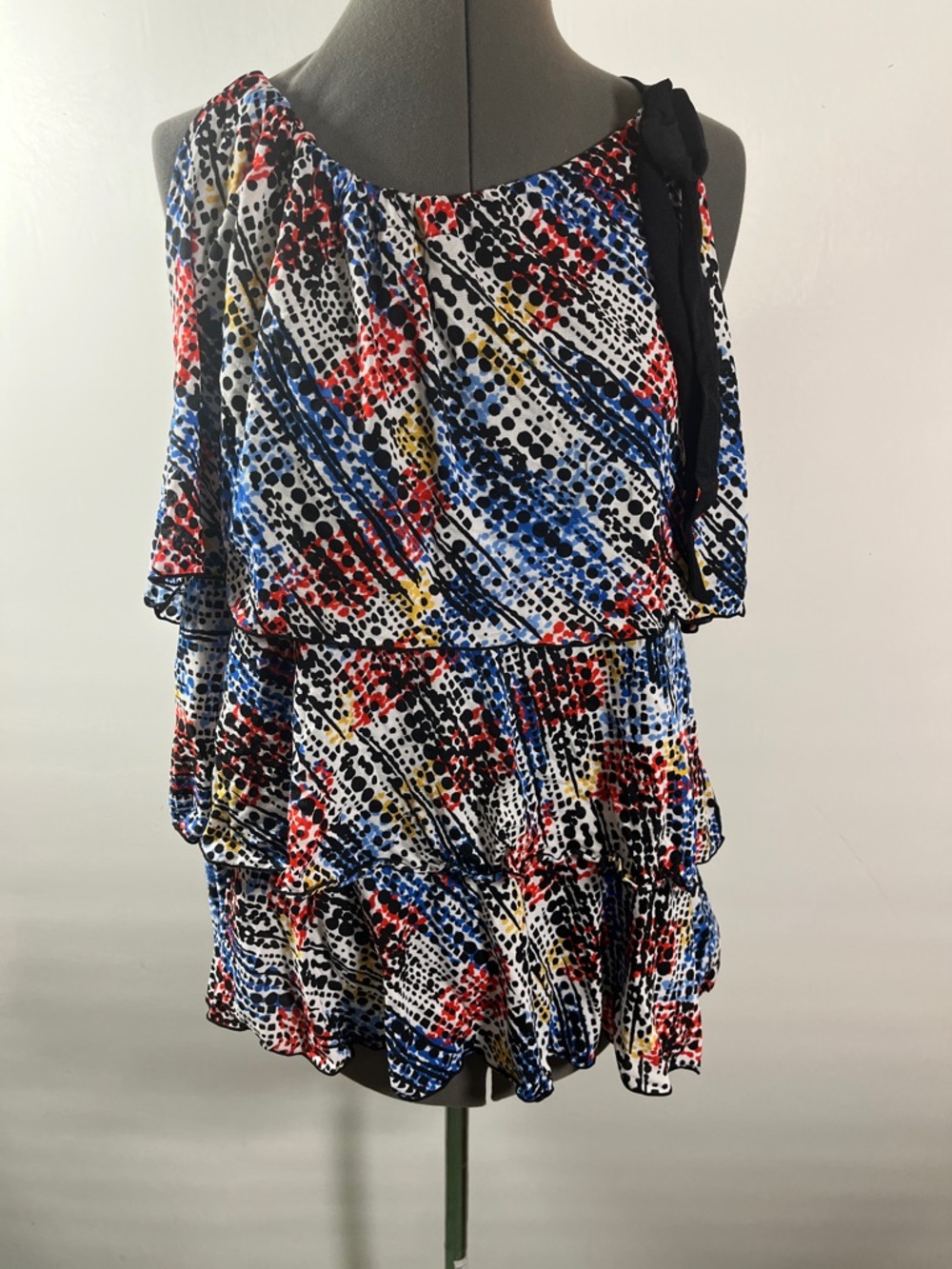 Style & Co  Multi-Color Ruffled Blouse Women Size XL